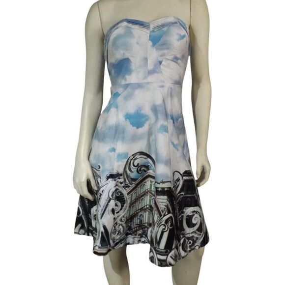 Moulinette Soeurs Dresses & Skirts - Moulinette Soeurs/Anthropologie Strapless Dress, 2, Skyward, Origami Bodice